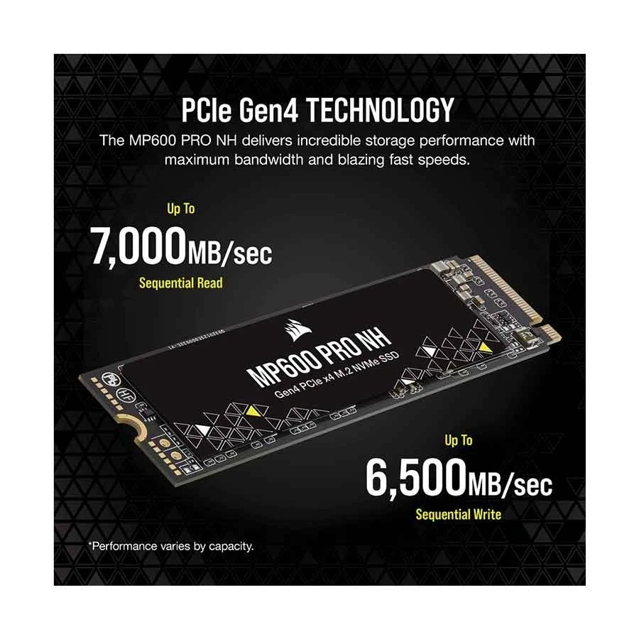 Corsair MP600 PRO NH 1TB PCIe Gen4 NVMe DRAM Cache SSD