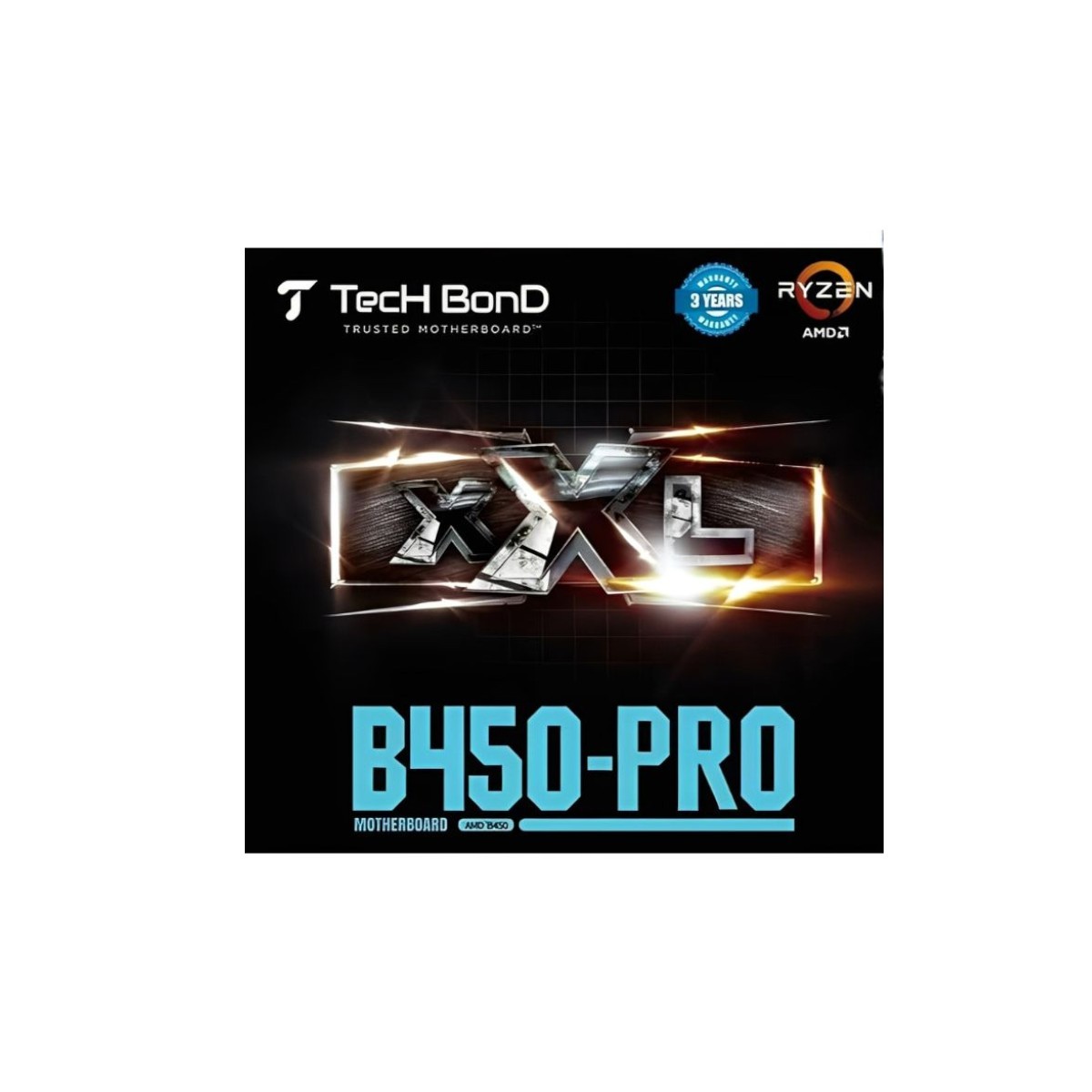TecH BonD B450 PRO AMD AM4 Socket (Black) (1)