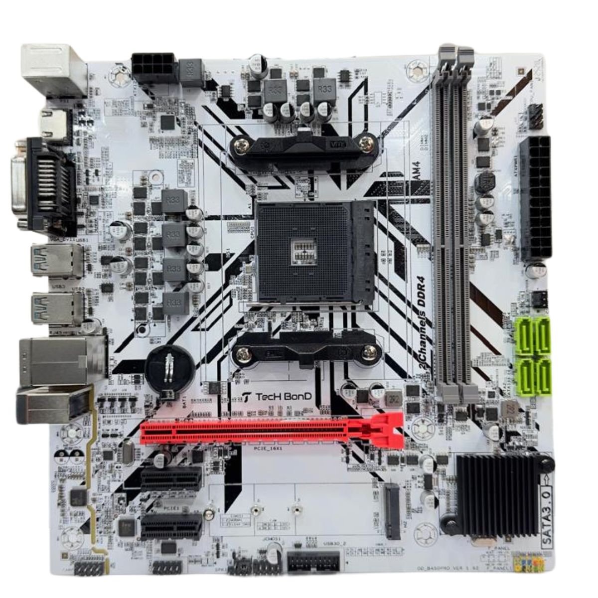 TecH BonD B450-PRO (White) AM4 AMD Micro-ATX Motherboard