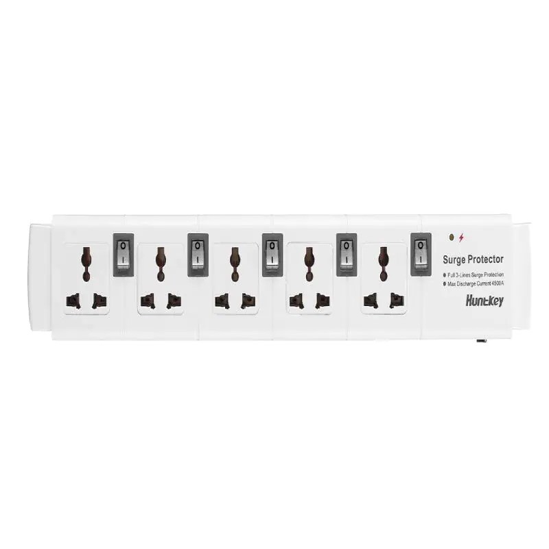 Huntkey PZC504 5port 3m Surge protection safety switch Power Strip