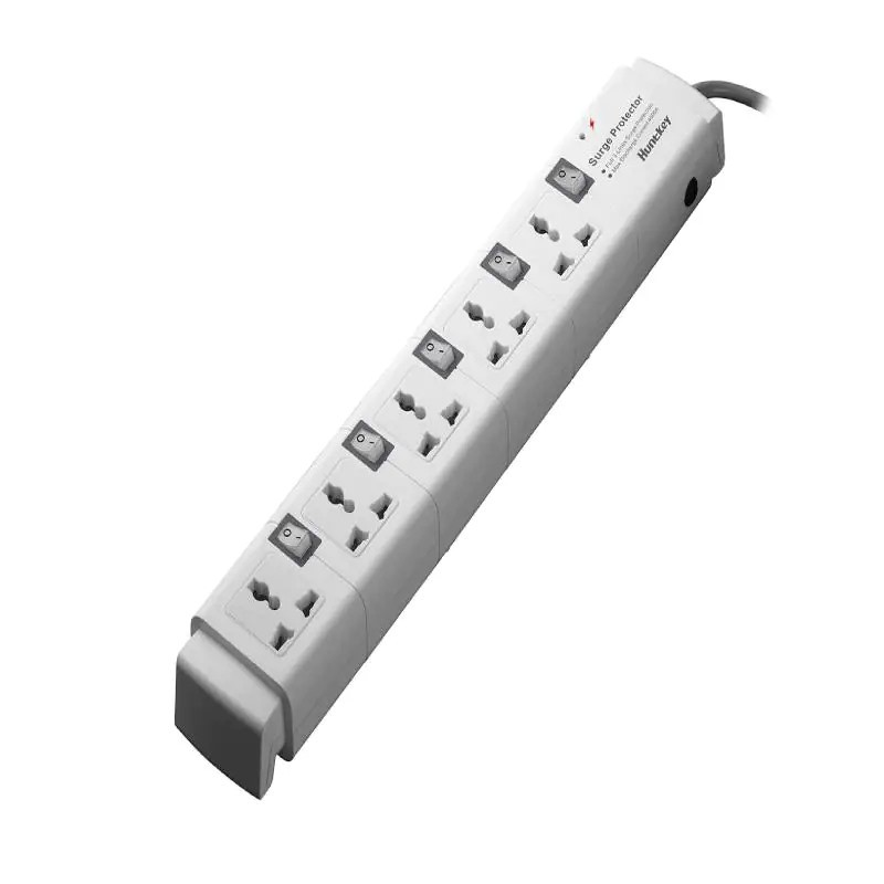 Huntkey PZC504 5port 3m Surge protection safety switch Power Strip