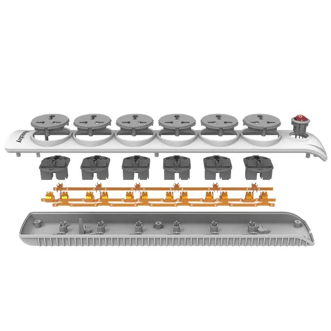 Huntkey SZN601 6port 3M Double break safety PowerStrip