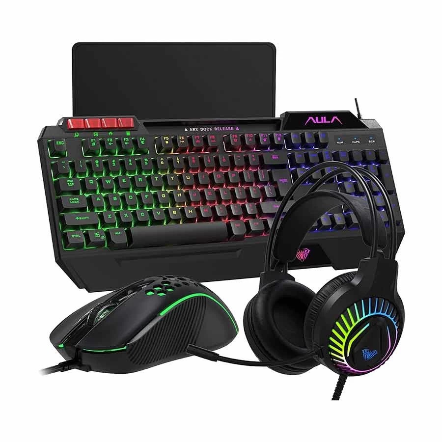 AULA T650 4 in 1 Keyboard Mouse Gaming Combo Pack