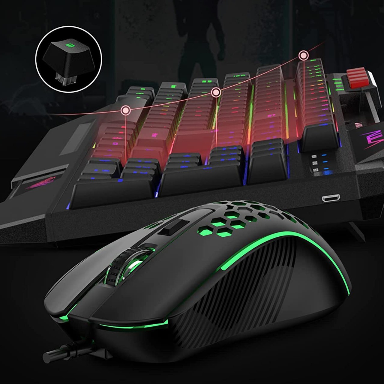 AULA T650 4 in 1 Keyboard Mouse Gaming Combo Pack