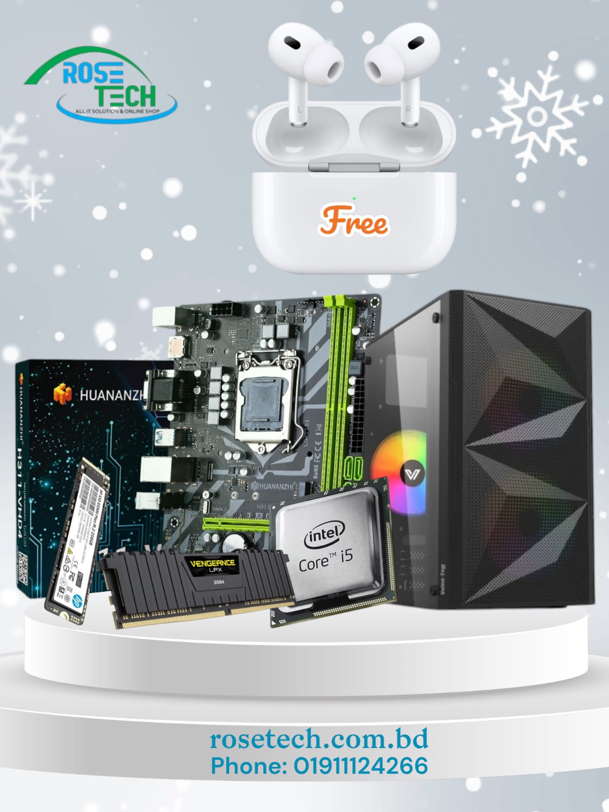 Core i5-8500 8th Gen (Apple AirPods Pro Free) Gaming PC