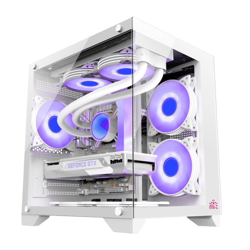 Monarch Mystery Box X5 White Desktop Gaming Casing