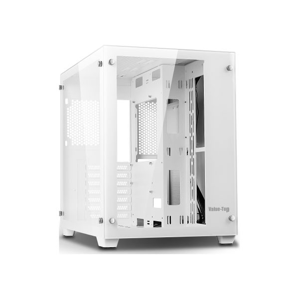 Value Top VT-V3W Dual-Chamber (White) ARGB 7Fan Mid Tower ATX Gaming Casing