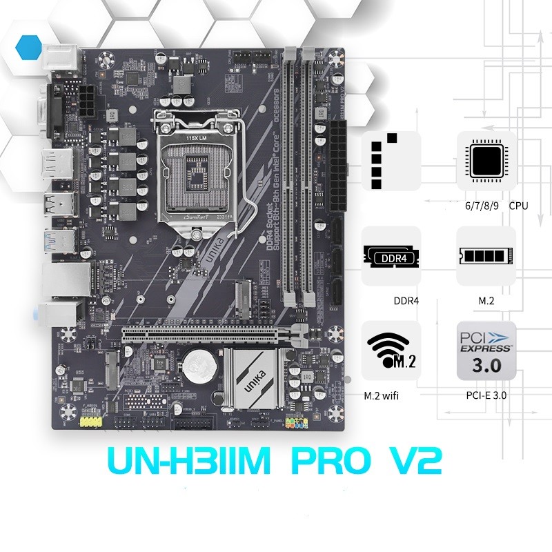 UNIKA UN-H311M PRO V2 Sniper DDR-4 6th7th8th9th Gen M-ATX Motherboard