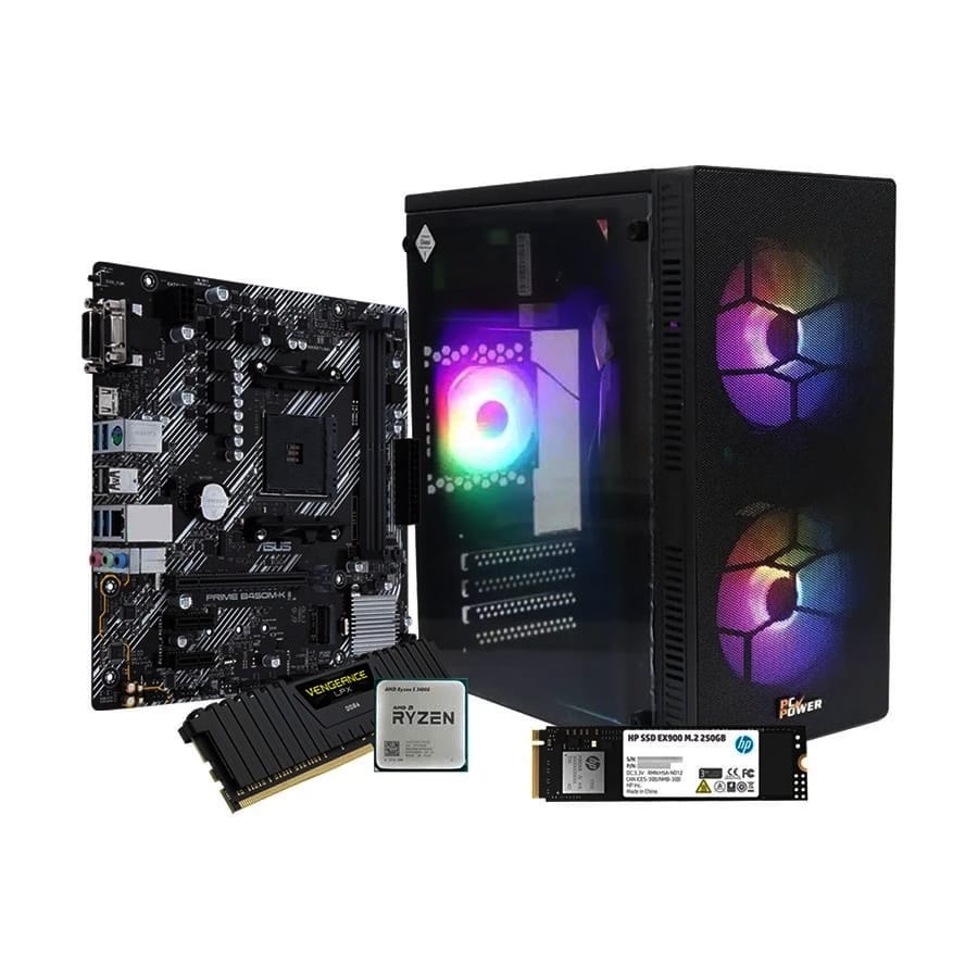 ROSeGOLD PC R58256 AMD Ryzen 5 3400G 8GB RAM 250GB SSD Desktop PC