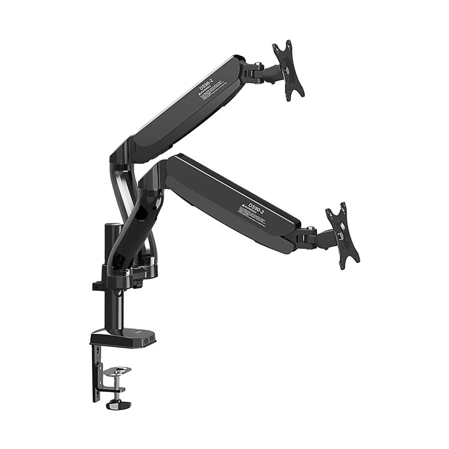 Kaloc DS90-2 (17-32 inch) Dual Desk Mount Stand Cable Management Monitor Arm