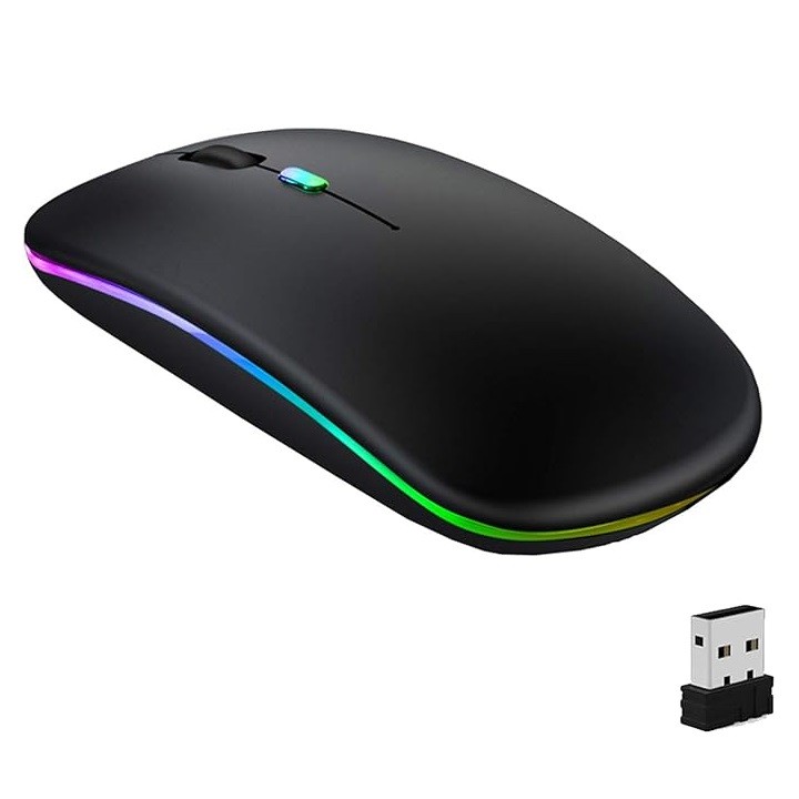 LIGHT BREEZE RBR-M1 (Black) Wireless & Bluetooth Rechargeable Mouse