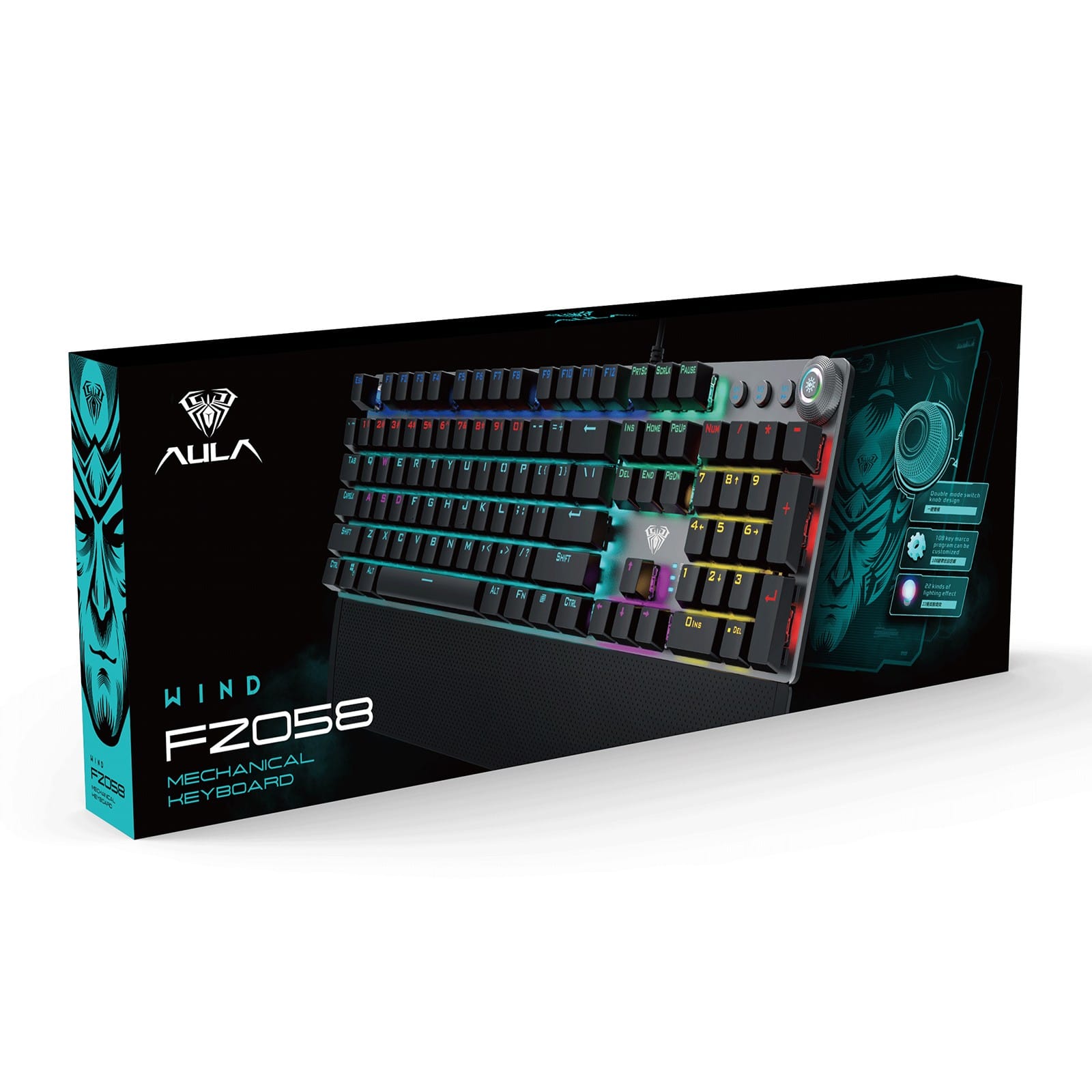 AULA F2058 RGB Blue Switch Mechanical Gaming Keyboard