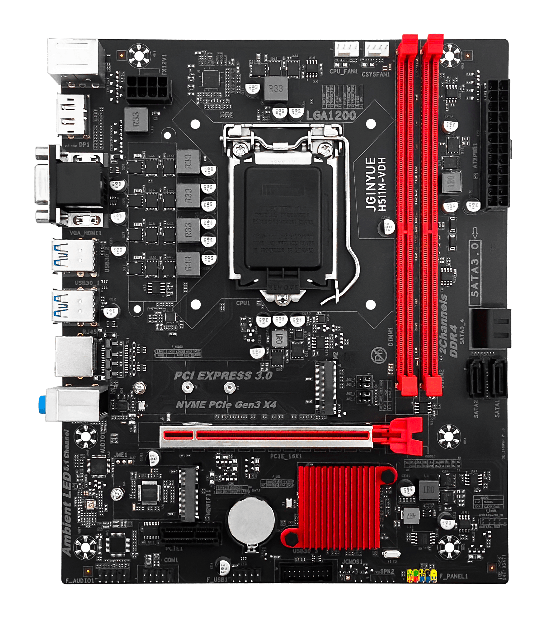 JGINYUE H511M-VDH DDR-4 Intel 10th11th Gen M-ATX Motherboard (1)