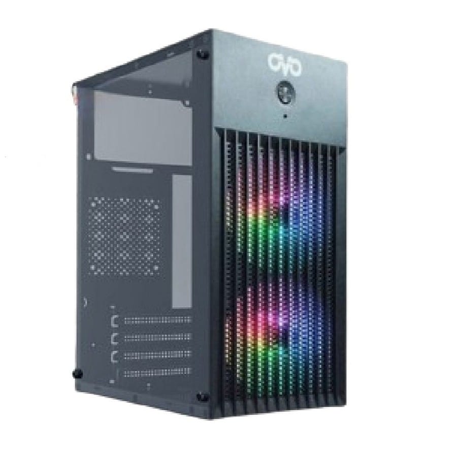 OVO J618-B Acrylic Mesh (Black) m-ATX RGB Gaming Casing