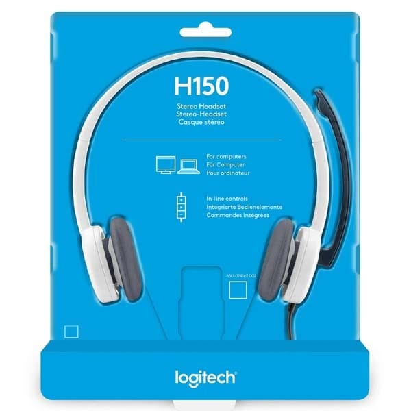 Logitech H150 (White) Duble port Headphone (2)