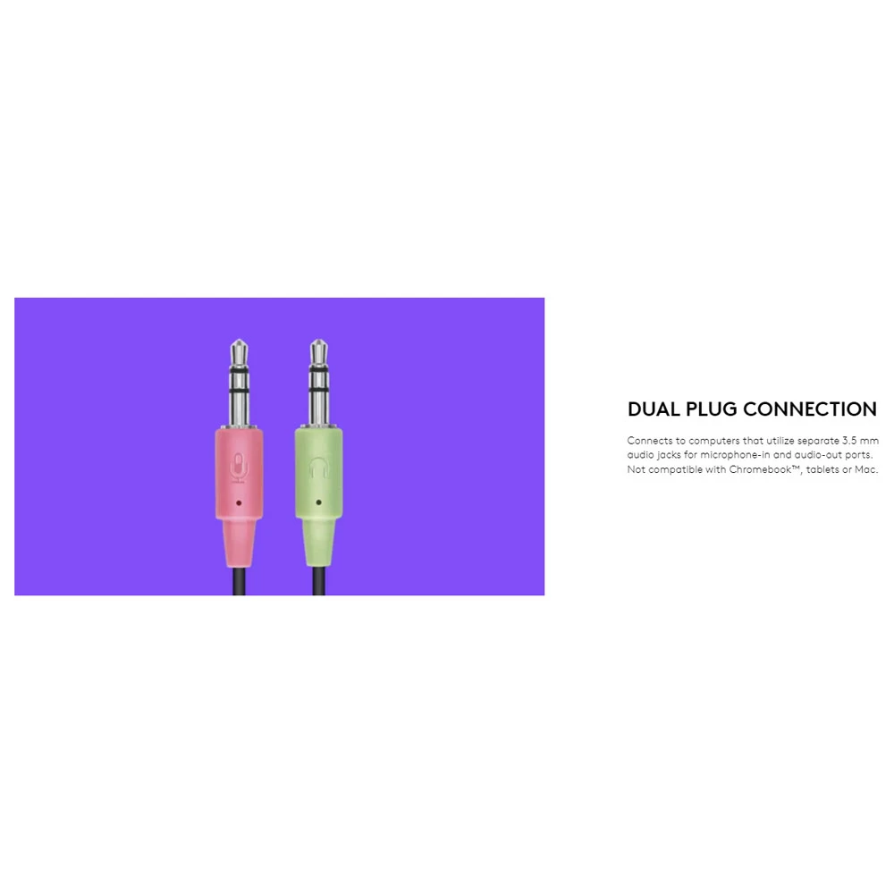 Logitech H150 (White) Duble port Headphone (1)