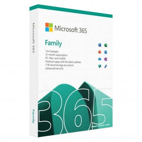 Microsoft 365 Family 6 User (1 Year Subscription) Office