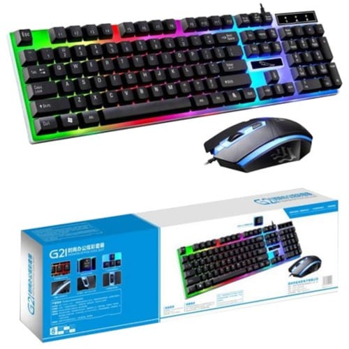 Dazzle G21 Black RGB Gaming Keyboard & Mouse Combo